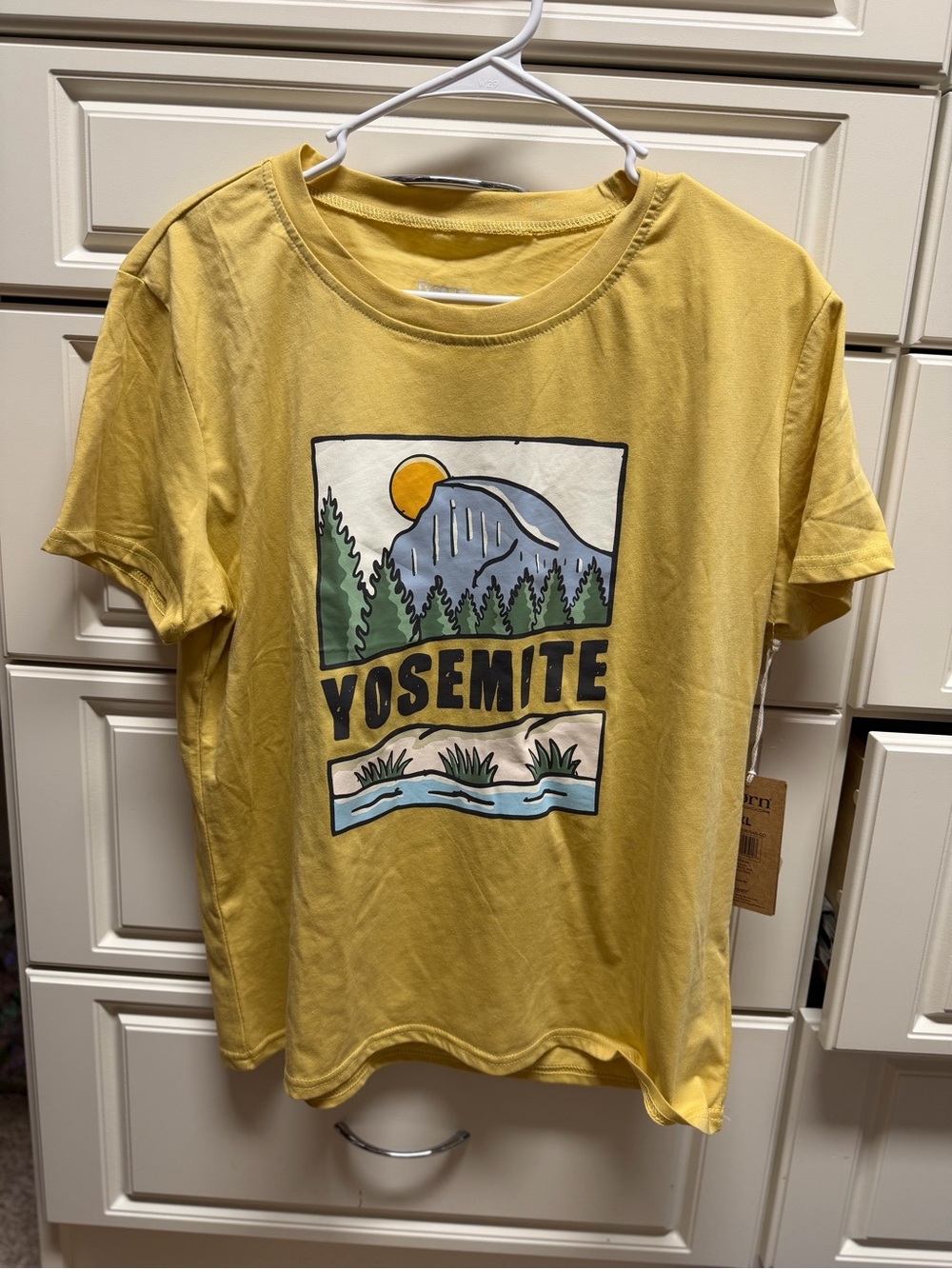 Born Yellow Yosemite Graphic Tee with Nature Scene